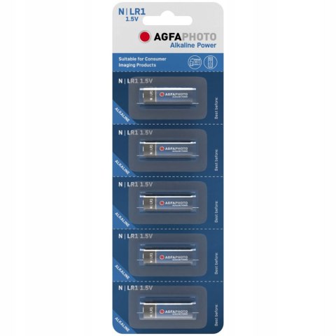 5x BATERIA ALARMOWA AGFAPHOTO LR1 1.5V ALKALICZNA