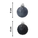 Zestaw 16 Eleganckich Bombek Kamai Christmas Decoration o Średnicy 4 cm Kolor Antracyt