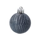 Zestaw 16 Eleganckich Bombek Kamai Christmas Decoration o Średnicy 4 cm Kolor Antracyt