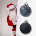 Zestaw 16 Eleganckich Bombek Kamai Christmas Decoration o Średnicy 4 cm Kolor Antracyt