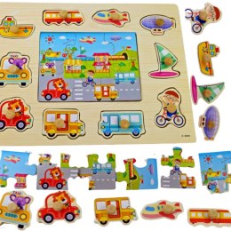 Puzzle pojazdy miejskie A-3003