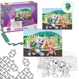 PUZZLE 2w1 PSI PATROL 60 ELEMENTÓW KOLOROWANKA I UKŁADANKA W JEDNYM